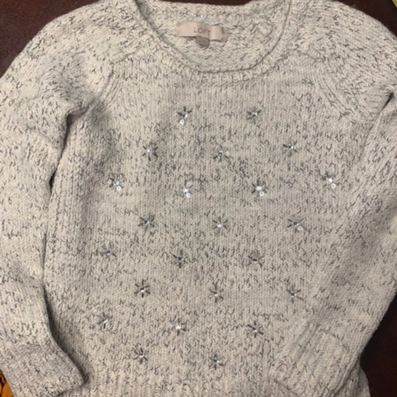LOFT Sweaters - Jeweled Knit Sweater